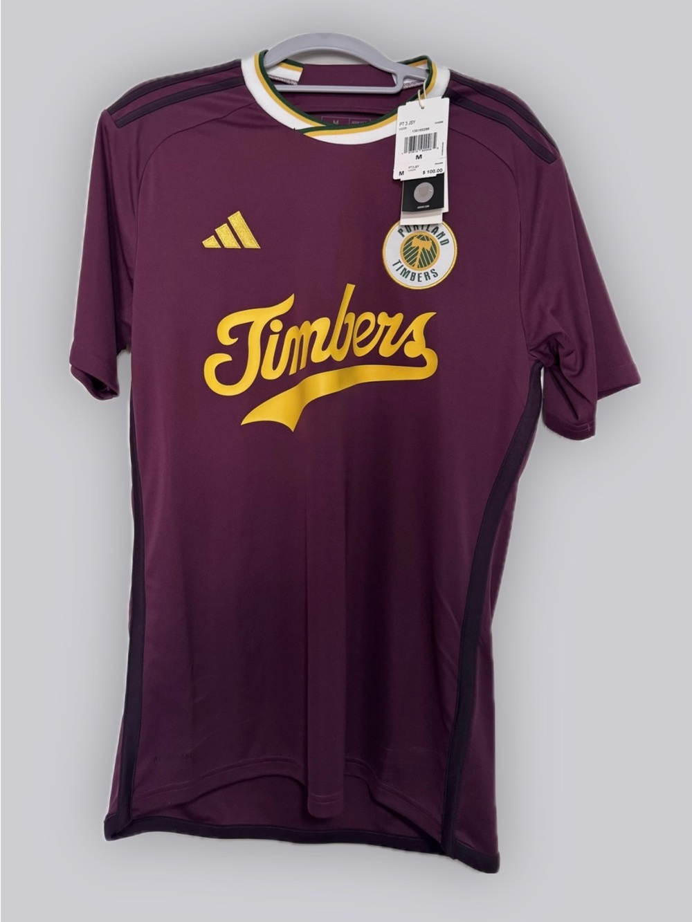 Adidas Timbers Maroon Graphic Soccer Jersey